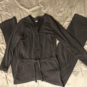 Old Navy Womens long sleeve faux button-up dress w/ drawstring